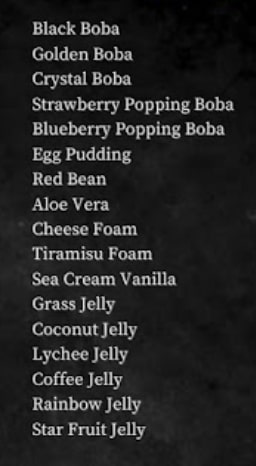 Ding Tea Boba Flavors